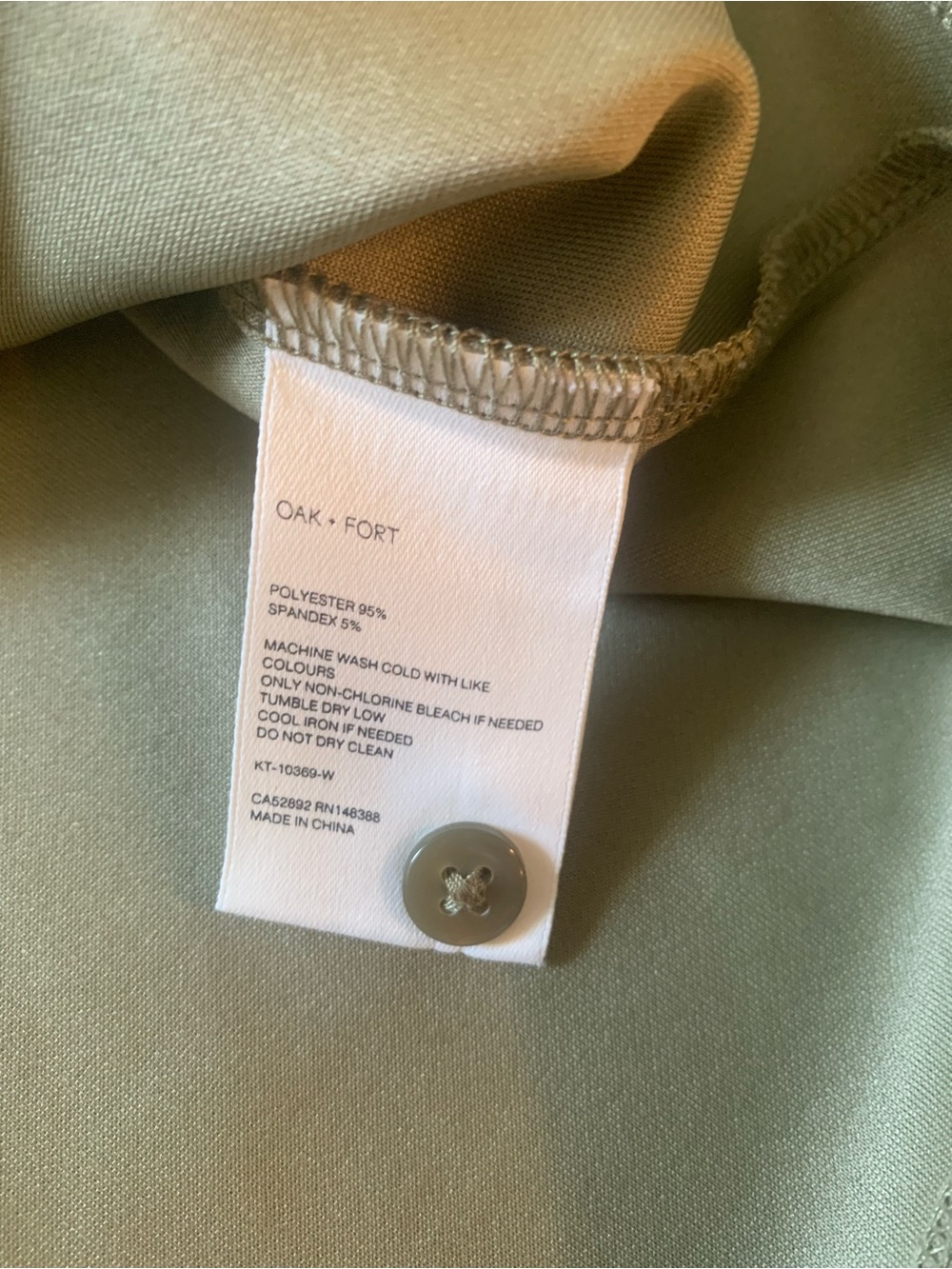 Oak + Fort Olive Short-Sleeve Button Front Top - Women - Picture 4 of 6